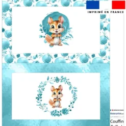 Kit couffin pour animaux motif écureuil aquarelle