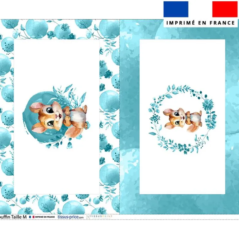 Kit couffin pour animaux motif écureuil aquarelle