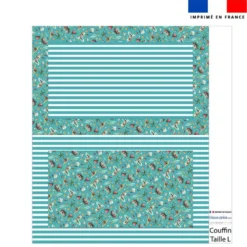 Kit couffin pour animaux motif hippo en vacances - Création Stillistic