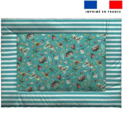 Kit couffin pour animaux motif hippo en vacances - Création Stillistic