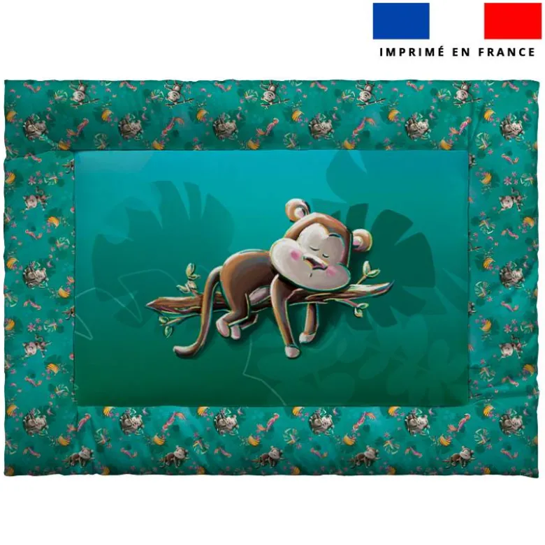 Kit couffin pour animaux motif singe dormeur - Création Stillistic