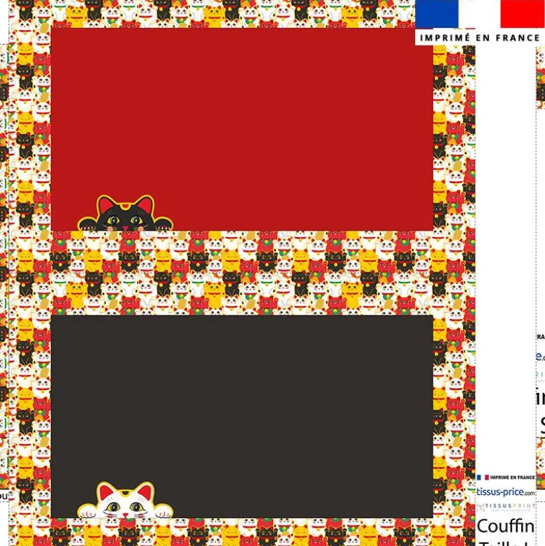 Kit couffin pour animaux motif chat maneki-neko