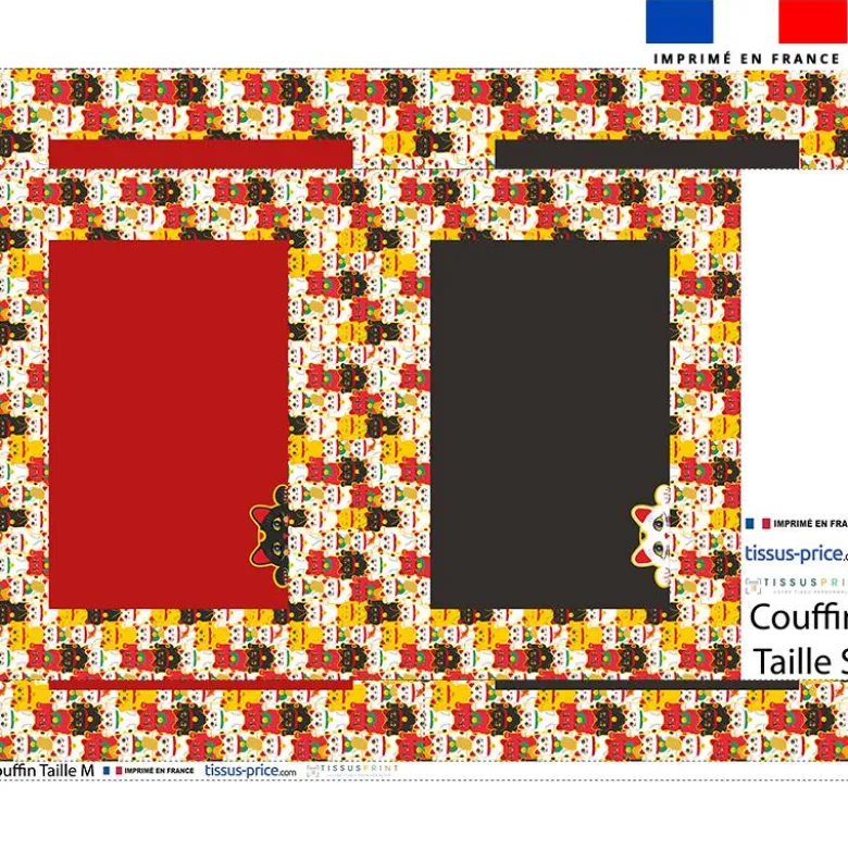 Kit couffin pour animaux motif chat maneki-neko