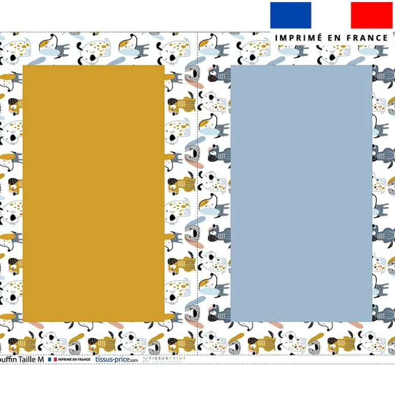 Kit couffin pour animaux motif animaux de compagnie