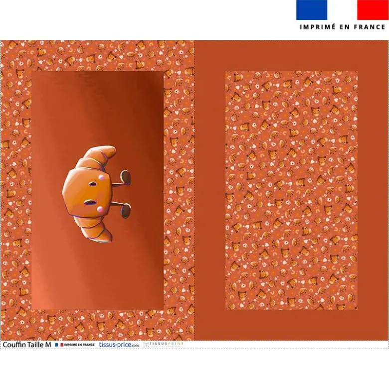Kit couffin pour animaux motif amis ptit déj Croissant - Création Stillistic