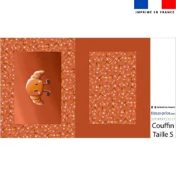 Kit couffin pour animaux motif amis ptit déj Croissant - Création Stillistic