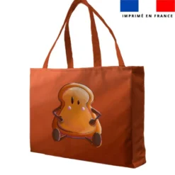 Kit couture sac cabas motif amis ptit déj Tartine - Création Stillistic