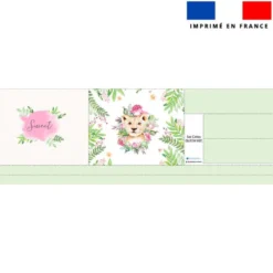 Kit couture sac cabas motif animaux aquarelle