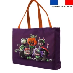 Kit couture sac cabas motif Bal masqué Halloween - Création Stillistic