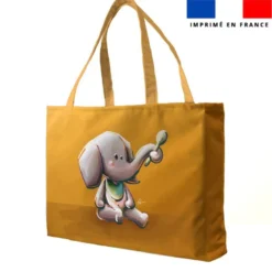 Kit couture sac cabas motif bébé éléphant - Création Stillistic