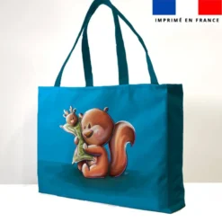 Kit couture sac cabas motif bébé écureuil - Création Stillistic