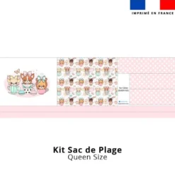 Kit couture sac cabas motif chiens tea time - Création Jolifox