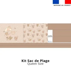 Kit couture sac cabas motif chihuahua léopard - Création Jolifox