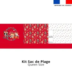 Kit couture sac cabas motif chiens à Noël - Création Jolifox