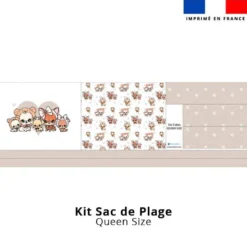 Kit couture sac cabas motif chien adorable - Création Jolifox