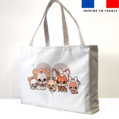 Kit couture sac cabas motif chien adorable - Création Jolifox