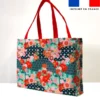 Kit couture sac cabas motif fleurs japonaises