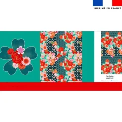 Kit couture sac cabas motif fleurs japonaises