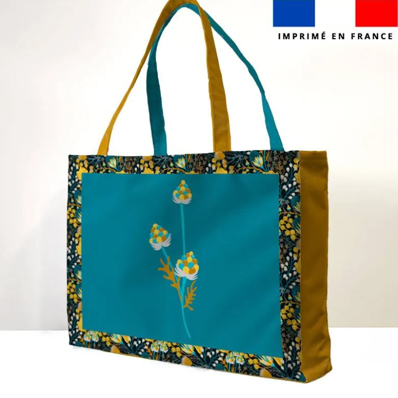 Kit couture sac cabas motif fleur bohème