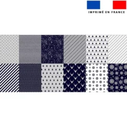 Kit crackers de Noël bleu et blanc
