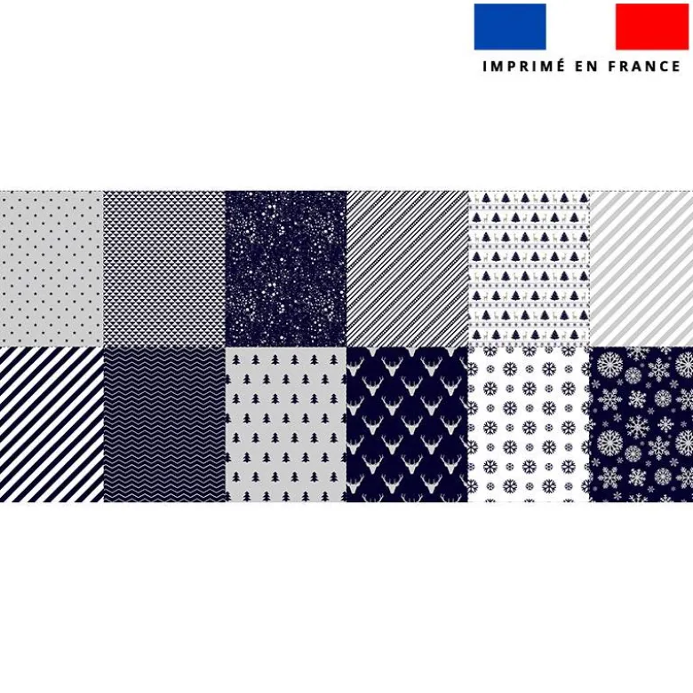 Kit crackers de Noël bleu et blanc