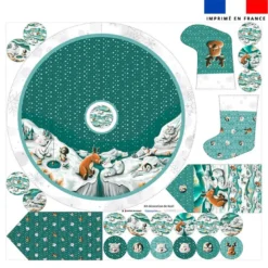 Kit décoration de Noel motif animaux du froid - Création Stillistic