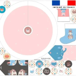 Kit décoration de Noel motif animaux pastel