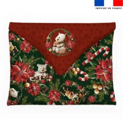 Kit décoration de Noel motif animaux couronne et fleur de Noël - Création Stillistic