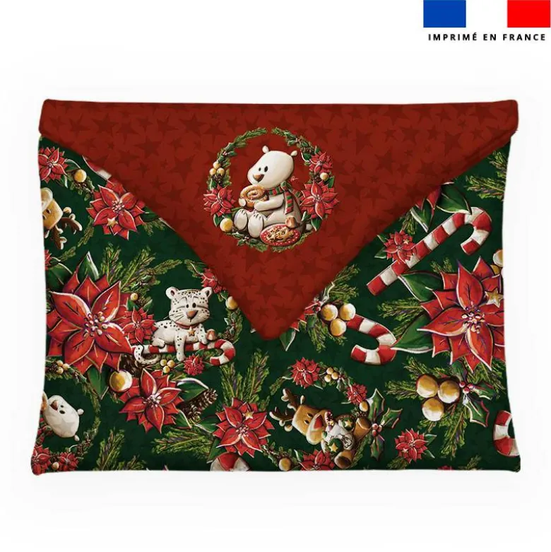 Kit décoration de Noel motif animaux couronne et fleur de Noël - Création Stillistic
