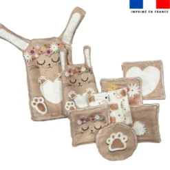 Kit de toilette motif lapine