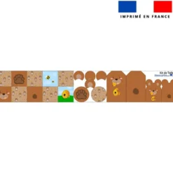 Kit de toilette motif ours brun