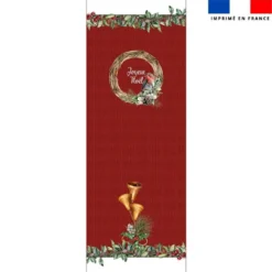 Kit hotte de Noel motif couronne de Noel + Fausse fourrure