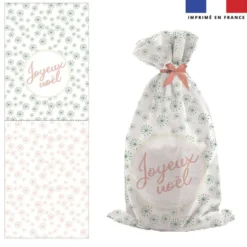 Kit hotte de Noel motif joyeux Noël rose - Création Lili Bambou Design