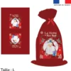 Kit hotte de Noel motif la hotte du père noel - Création Nidillus Carémoli