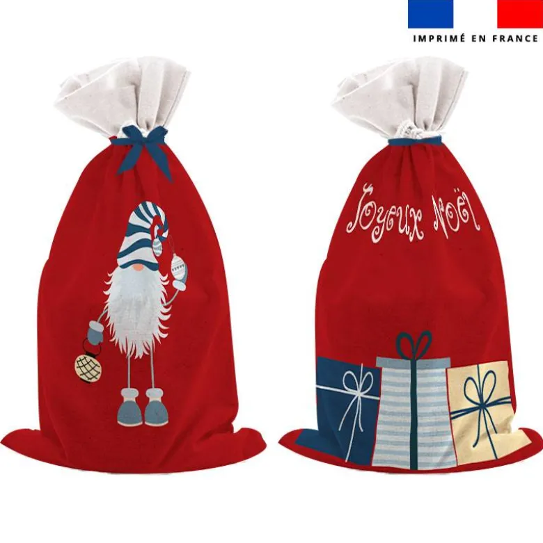 Kit hotte de Noel motif lutin de Noël