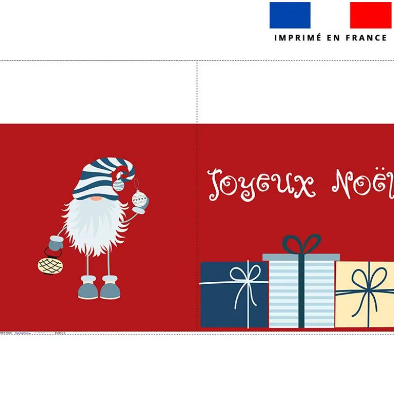 Kit hotte de Noel motif lutin de Noël