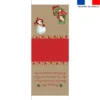 Kit hotte de Noel motif noel rouge et vert + Fausse fourrure
