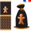 Kit hotte de Noel motif Noël bonhomme pain d'épices - Création Stillistic