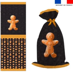 Kit hotte de Noel motif Noël bonhomme pain d'épices - Création Stillistic