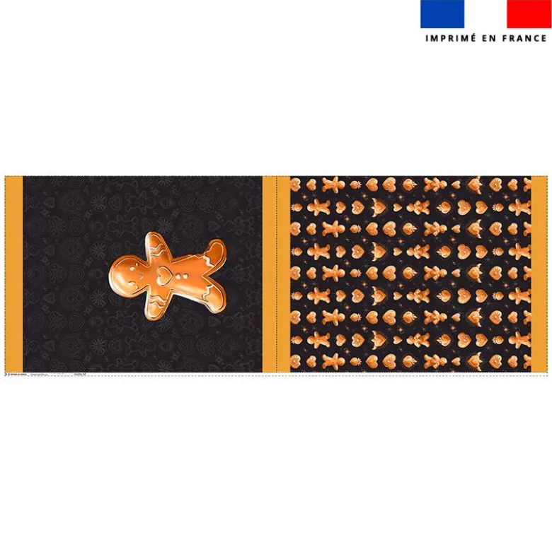 Kit hotte de Noel motif Noël bonhomme pain d'épices - Création Stillistic