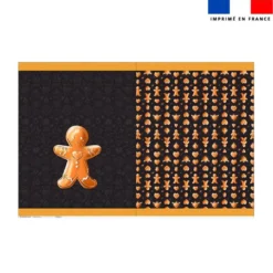 Kit hotte de Noel motif Noël bonhomme pain d'épices - Création Stillistic