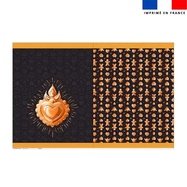 Kit hotte de Noel motif Noël ex-voto pain d'épices - Création Stillistic