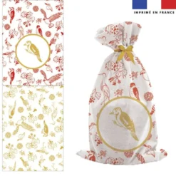 Kit hotte de Noel motif oiseau ambre - Création Lili Bambou Design