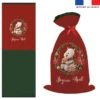 Kit hotte de Noel motif ours couronne de Noël - Création Stillistic