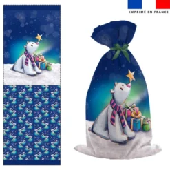 Kit hotte de Noel motif Ours polaire de noel - Création Stillistic