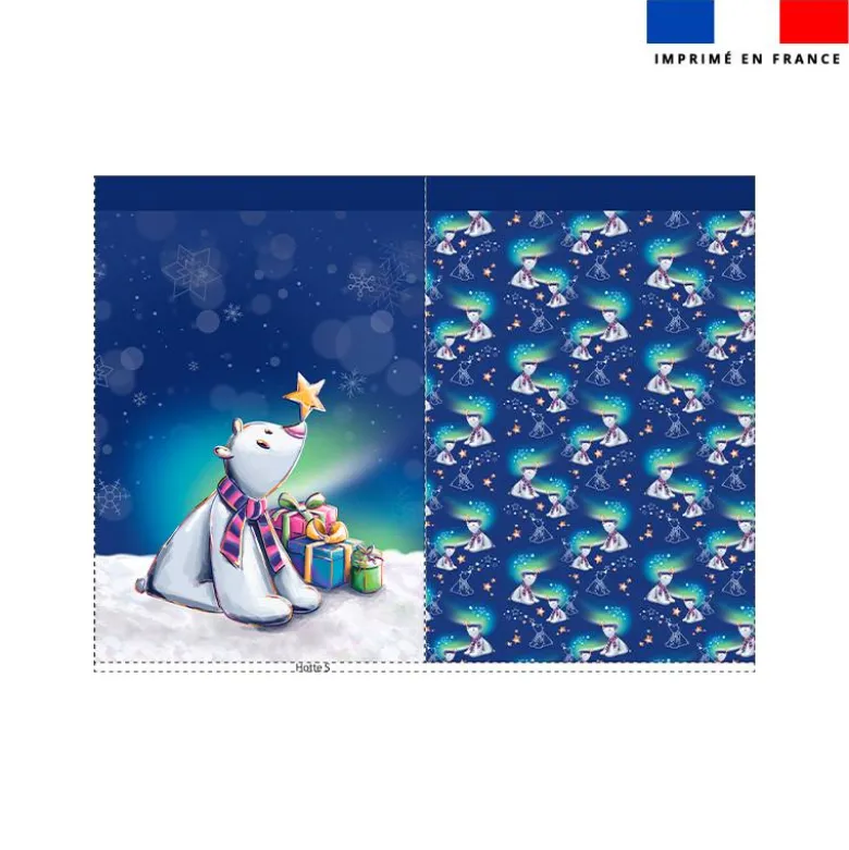 Kit hotte de Noel motif Ours polaire de noel - Création Stillistic