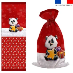 Kit hotte de Noel motif Panda de noel - Création Stillistic