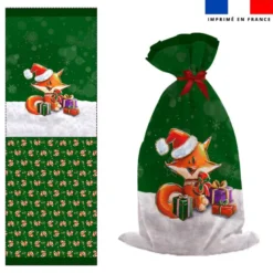 Kit hotte de Noel motifRenard de noel - Création Stillistic