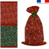 Kit hotte de Noel motif souris de noel rouge et vert - Création Stillistic