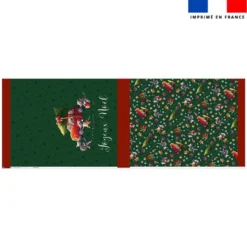 Kit hotte de Noel motif souris de noel vert - Création Stillistic
